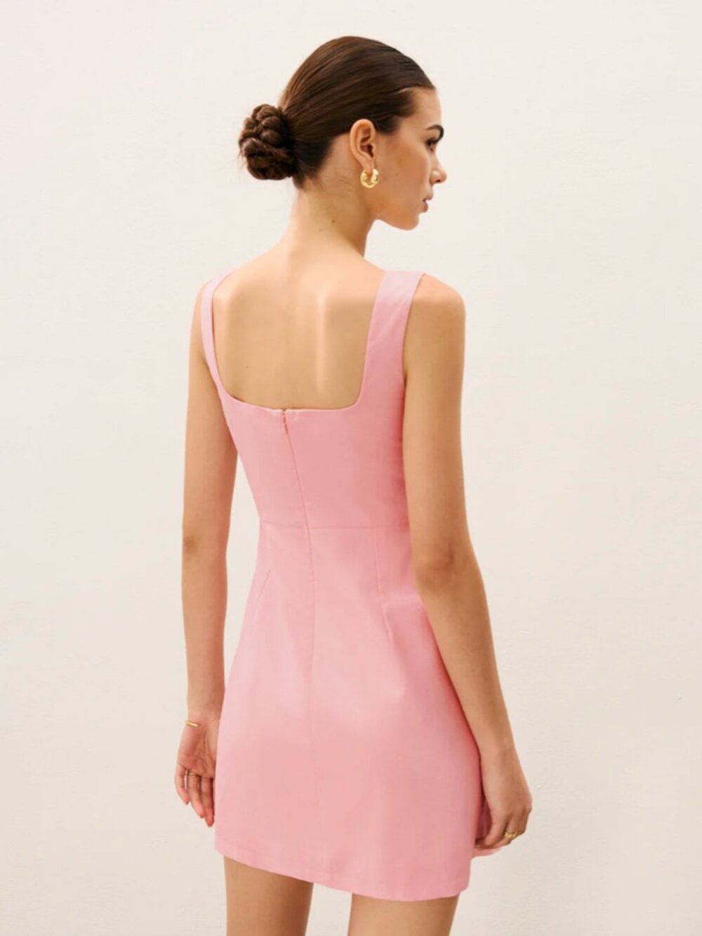 NWT (Large) Color: BLACK NOT PINK Sleeveless Mini Dress with Starfish Button - Picture 2 of 2